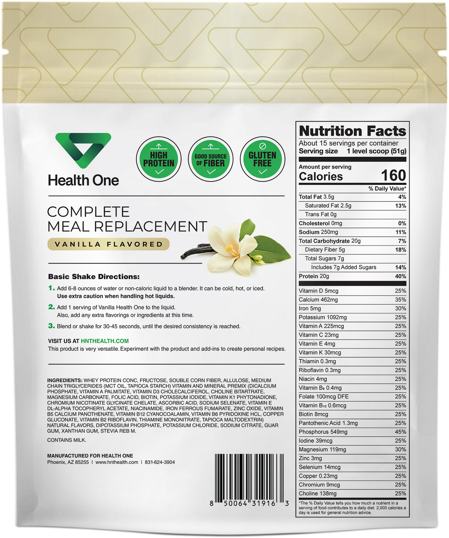 Health One Vanilla