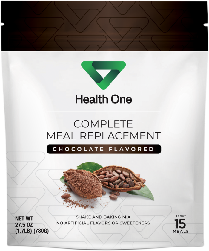Health One Chocolate pouch, front